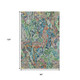 8' X 10' Blue Orange And Green Abstract Washable Area Rug With UV Protection