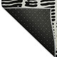10' X 14' Black And Ivory Vermicular Washable Area Rug With UV Protection
