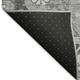 5' X 8' Gray And Silver Floral Washable Area Rug With UV Protection