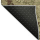 5' X 8' Brown And Beige Floral Washable Area Rug With UV Protection