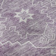 9' X 12' Lavender And Ivory Medallion Washable Area Rug With UV Protection