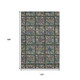 10' X 14' Fern Green Purple And Teal Medallion Washable Area Rug With UV Protection
