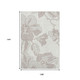 9' X 12' Ivory And Gray Floral Washable Area Rug With UV Protection
