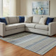 10' X 14' Taupe Gold And Gray Southwestern Washable Area Rug With UV Protection