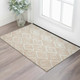 3' X 5' Peach And Ivory Geometric Washable Area Rug With UV Protection