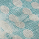 10' X 14' Teal And Ivory Polka Dot Washable Area Rug With UV Protection