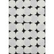 10' X 14' Black And Ivory Abstract Geometric Washable Area Rug With UV Protection