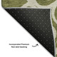 8' Olive Green Ivory And Beige Floral Medallion Washable Round Rug With UV Protection