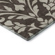 5' X 8' Chocolate And Beige Floral Washable Area Rug With UV Protection