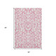 5' X 8' Pink And Ivory Floral Washable Area Rug With UV Protection
