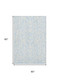 10' X 14' Sky Blue And Ivory Floral Washable Area Rug With UV Protection