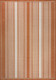 4' X 6' Orange And Cream Striped Indoor Outdoor Area Rug