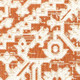 5' X 8' Orange And Cream Medallion Indoor Outdoor Area Rug