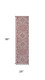 8' Light Gray And Fuchsia Medallion Indoor Outdoor Runner Rug