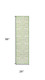 8' Cream And Green Geometric Indoor Outdoor Runner Rug