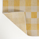 8' Yellow And Cream Geometric Indoor Outdoor Runner Rug