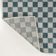 8' Turquoise And Cream Geometric Indoor Outdoor Runner Rug