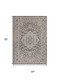 4' X 6' Gray And Black Medallion Indoor Outdoor Area Rug