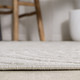 9' Cream And Ivory Square Abstract Indoor Outdoor Area Rug