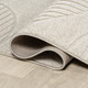 6' Ivory And Cream Square Striped Indoor Outdoor Area Rug