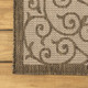 8' Beige And Brown Square Geometric Indoor Outdoor Area Rug