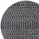 6' Black And Gray Round Trellis Indoor Outdoor Area Rug
