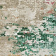 5' X 8' Orange Teal And Blush Abstract Washable Area Rug With UV Protection