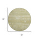 8' Tan And Beige Striped Washable Round Rug With UV Protection