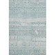 10' X 14' Teal And Gray Striped Washable Area Rug With UV Protection