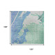 10' X 14' Pale Aqua Blue And Ivory Abstract Washable Area Rug With UV Protection