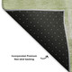 10' X 14' Artichoke Green And Lavender Abstract Washable Area Rug With UV Protection