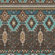 8' X 10' Brown And Teal Tribal Washable Area Rug With UV Protection