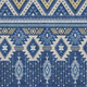 9' X 12' Navy Blue And Beige Tribal Washable Area Rug With UV Protection