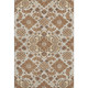 8' X 10' Copper And Beige Floral Medallion Washable Area Rug With UV Protection