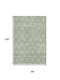 8' X 10' Artichoke Green And Beige Geometric Washable Area Rug With UV Protection
