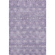 9' X 12' Purple And Ivory Geometric Washable Area Rug With UV Protection
