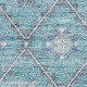9' X 12' Teal And Gray Geometric Washable Area Rug With UV Protection