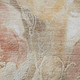 8' X 10' Peach Gold And Beige Floral Washable Area Rug With UV Protection