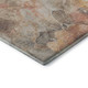 10' X 14' Peach Gold And Beige Floral Washable Area Rug With UV Protection