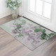 3' X 5' Sage And Lavender Abstract Washable Area Rug With UV Protection