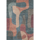 5' X 8' Sage Peach And Rust Abstract Washable Area Rug With UV Protection