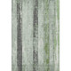 10' X 14' Artichoke Green And Gray Striped Washable Area Rug With UV Protection