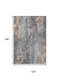 10' X 14' Gray And Beige Floral Washable Area Rug With UV Protection