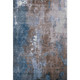 10' X 14' Brown And Blue Abstract Washable Area Rug With UV Protection