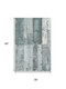 3' X 5' Pale Aqua And Gray Geometric Washable Area Rug With UV Protection