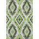 9' X 12' Artichoke Green Charcoal And Ivory Southwestern Washable Area Rug With UV Protection