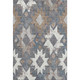 5' X 8' Gray Brown And Ivory Southwestern Washable Area Rug With UV Protection