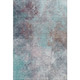 3' X 5' Teal And Taupe Abstract Washable Area Rug With UV Protection