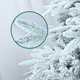 6' White Pre Lit Full Flocked Pine Christmas Tree With Decorations