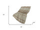 50" X 70" Chocolate Beige And Blue Geometric Polyester Woven Plush Throw Blanket